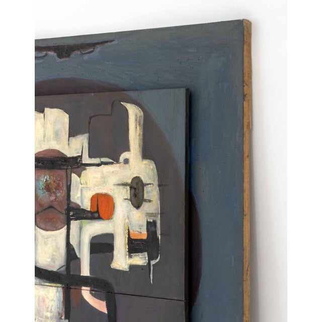 Signed Agudelo Abstract Composition Oil on Canvas For Sale - Image 11 of 12