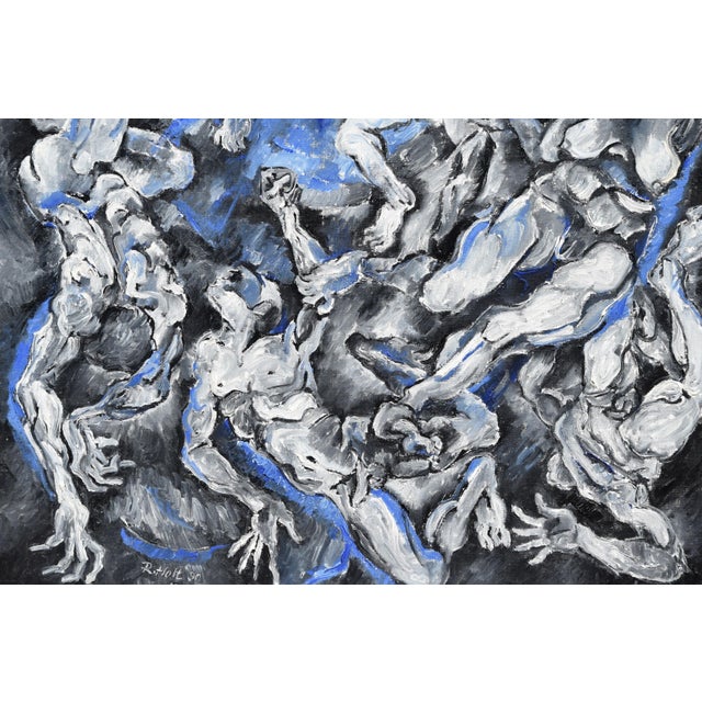 Richild Holt, Apokalypse, 1990, Oil Painting on Canvas For Sale - Image 4 of 10