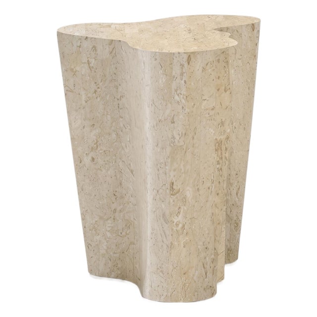 Fossil Stone Occasional Table, Large - Natura Collection by Oggetti For Sale