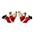 1950s Vintage Americana Boho Chic Whimsical Kick-Backed Santa Candle Holders - A Pair, Christmas For Sale