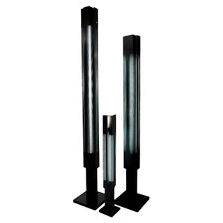 Mid-Century Modern Black Signal Column Floor Lamps by Serge Mouille, Set of 3 For Sale