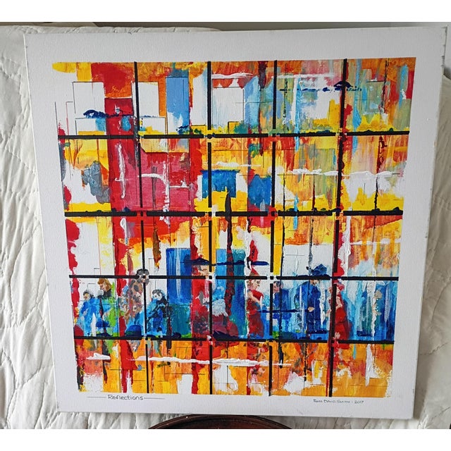 2017 Ross David Smith "Reflections" Abstract Painting For Sale - Image 13 of 14