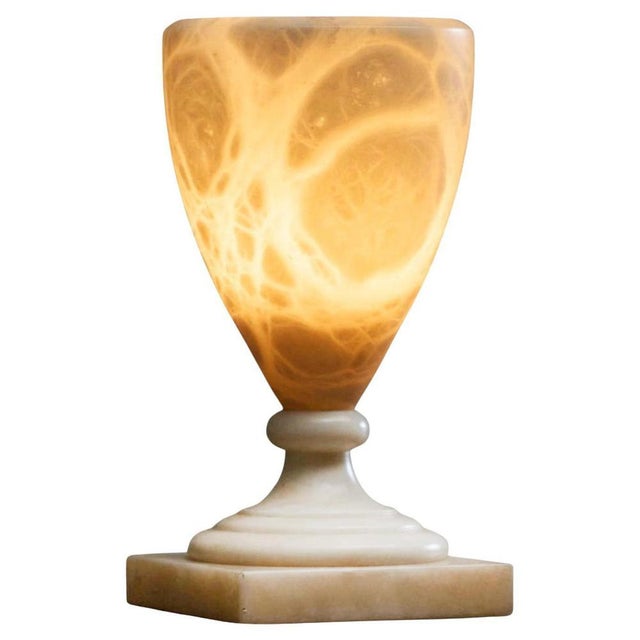 Large Mid-Century Modern Table Lamp in Alabaster, 1970s For Sale - Image 13 of 13