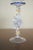 Glass Vintage Venetian Murano-Style Dolphin Stem Glass Compote With Cobalt Rim For Sale - Image 7 of 11