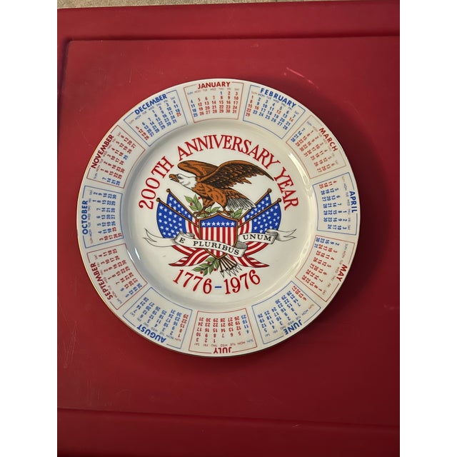 1976 Bicentennial Calendar Plate For Sale - Image 4 of 4