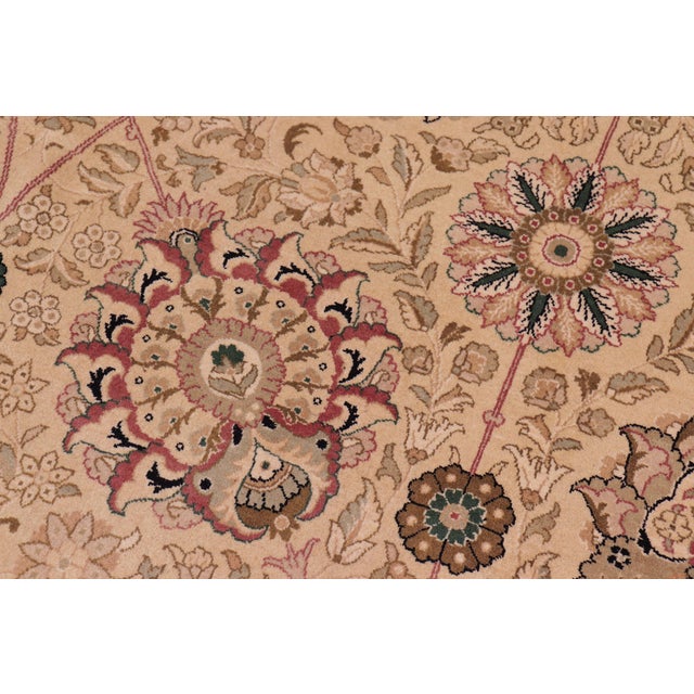 Elegant Pak-Persian Beige/Black Wool Rug - 9'1'' X 12'6'' For Sale - Image 4 of 9