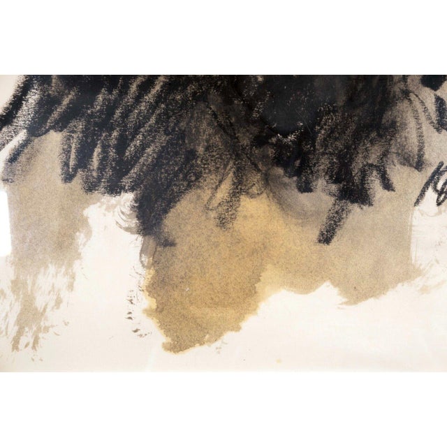 Richard Kozlow Figurative Portrait I Signed Modern Mixed Media Drawing on Paper For Sale - Image 4 of 7