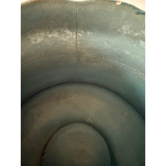 Antique Art Nouveau Hand Made Pottery Large Bowl or Vessel For Sale - Image 11 of 12