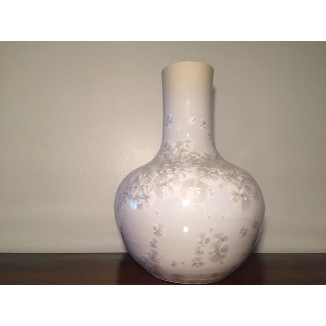 Early 21st Century Large Mid-Century Modern Style Crystalline Reactive Glaze Vase / Art Piece For Sale - Image 5 of 10