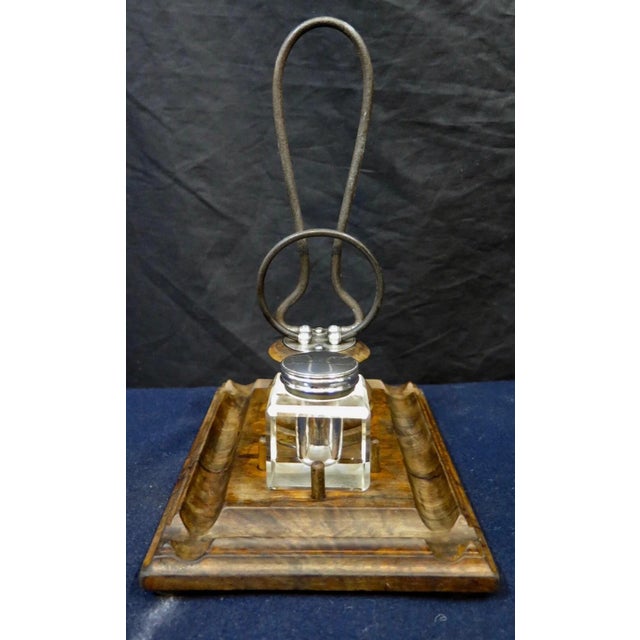 Late 19th Century Vintage 19th Century Inkwell/Letter Holder For Sale - Image 5 of 12