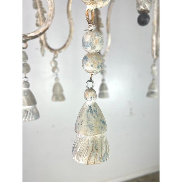 12-light Tuscan style two-tier painted chandelier by Melissa Levinson. It features a multi-tiered design with twelve...