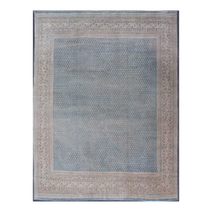 Antique Persian Tabriz Rug With Soft Light Blue Field and Fine Allover Design
