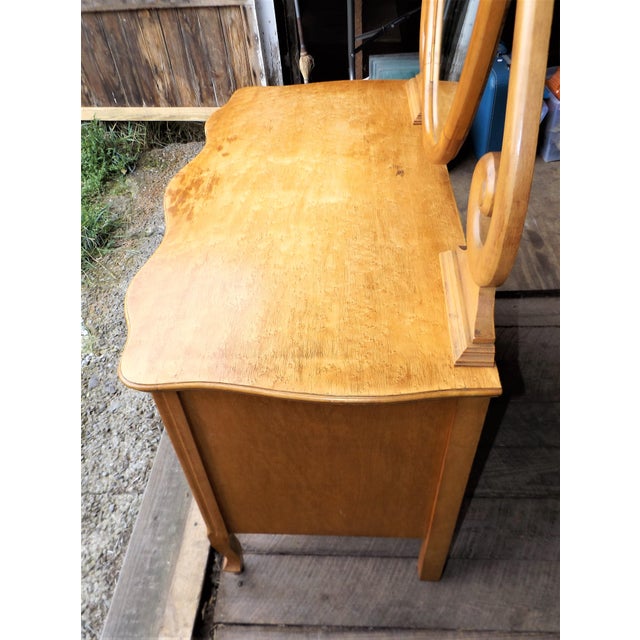 Vintage Birdseye Maple Vanity Dresser by Atlas Furniture Co. Chairish