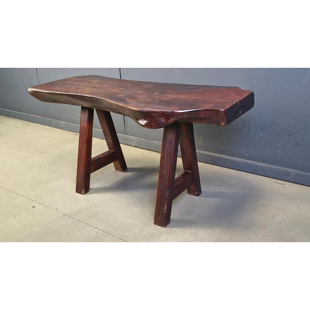 1960s Brutalist Wood Dining Table from Mobichalet, 1960s For Sale - Image 5 of 12