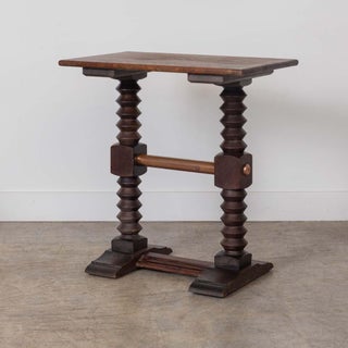 1940s French Wood and Copper Side Table by Charles Dudouyt For Sale