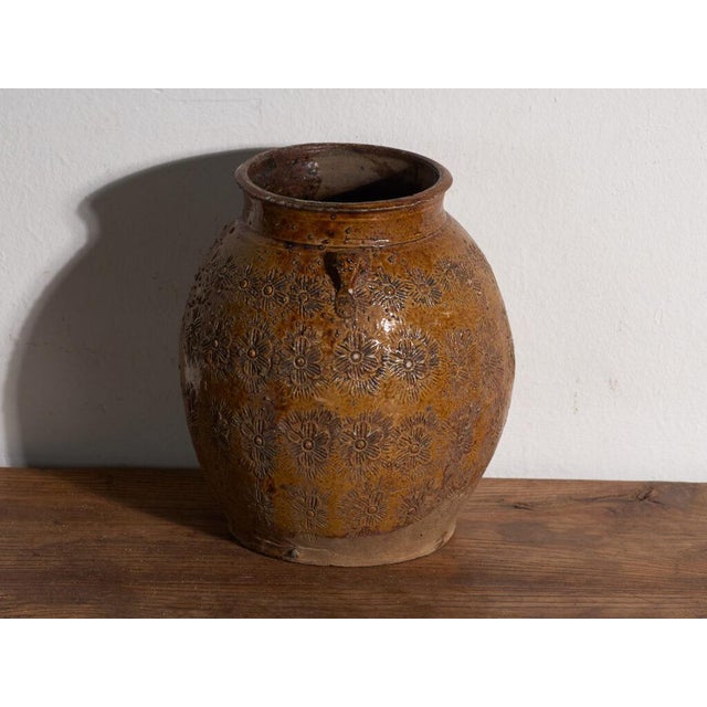 Antique Chinese Glazed Stoneware Vase, China, 1900 For Sale - Image 4 of 8