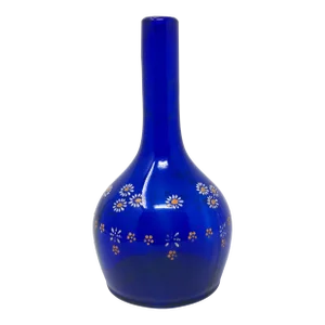 Antique Blue Glass Barber Bottle