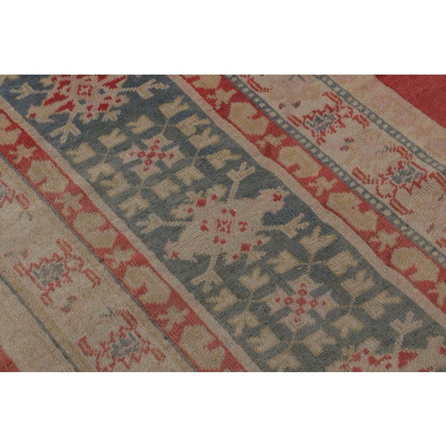 Textile Antique Oushak Rug in Red With Paisley Patterns, From Rug & Kilim For Sale - Image 7 of 10