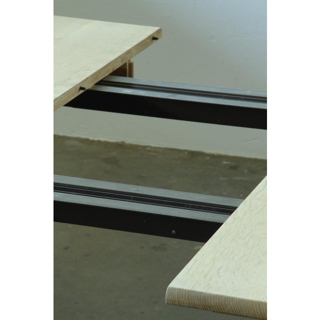 1970s Vintage Scandinavian Oak Extendable Dining Table with Two Leaves in the style of Henning Kjærnulf, 1960s For Sale - Image 5 of 18