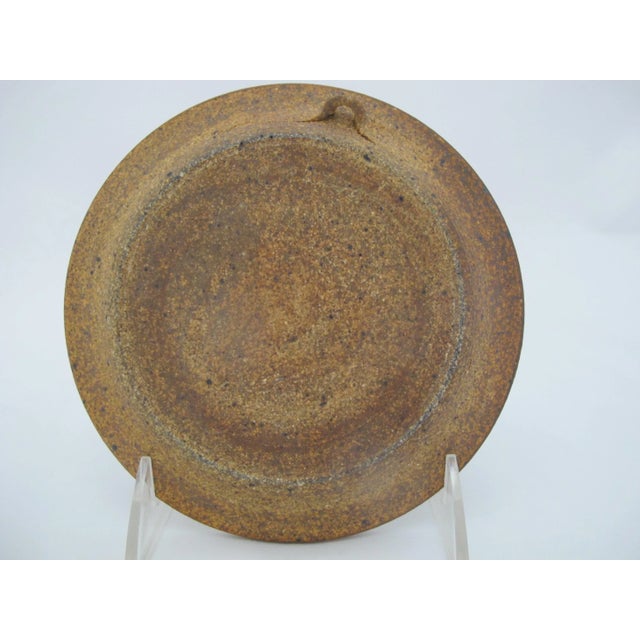 Wally Schwab Master Nw Studio Pottery Stoneware Wall Hanging Trivet Dish Plate For Sale - Image 4 of 5