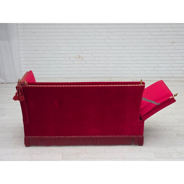 Spanish Sofa in Velour with Ash Legs, Denmark, 1970s For Sale - Image 13 of 18