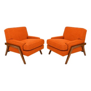 Mid Century Modern Lounge Chairs. - Pair For Sale