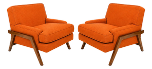 Mid Century Modern Lounge Chairs. - Pair