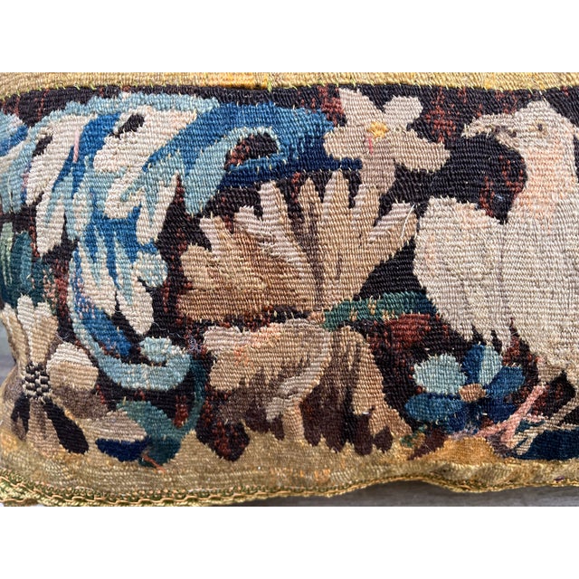 Late 18th Century An 18th Century Pillow With Tapestry Depicting Bird For Sale - Image 5 of 7