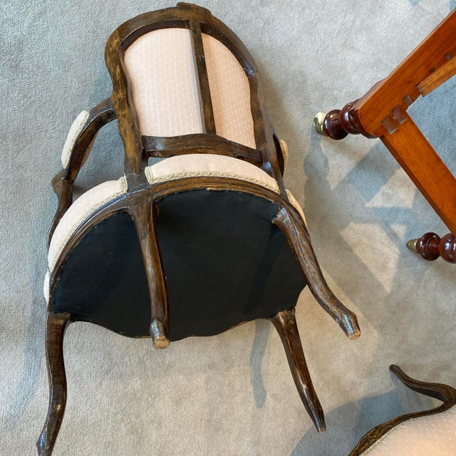 Mid 18th Century 18th Century Pair of Louis XV Style Armchairs Fauteuil Antique Walnut For Sale - Image 5 of 11