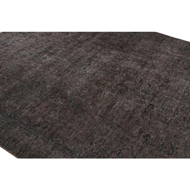 Rug & Kilim Vintage Persian Rug in Brown With Floral Patterns, From Rug & Kilim For Sale - Image 4 of 7