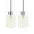 Silver Mid-Century Modern Bubble Glass Pendant Lights by Helena Tynell for Limburg, Germany, 1960s, Set of 2 For Sale - Image 8 of 8