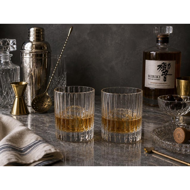 Late 20th Century Baccarat Harmonie Crystal Tumblers, Pair For Sale In Los Angeles - Image 6 of 6