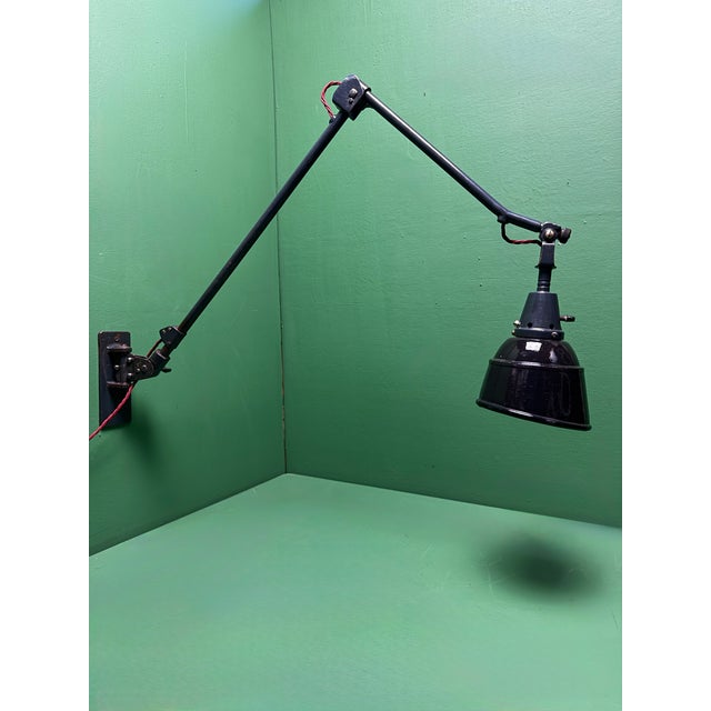Metal Vintage Wall Mounted Task Lamp by Curt Fischer for Midgard, 1930s For Sale - Image 7 of 11
