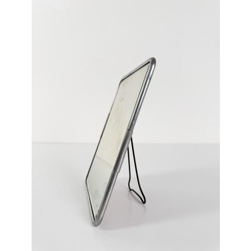 Mid-Century Modern Italian Aluminum Barber Shop Mirror, 1950s For Sale - Image 11 of 18