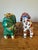 Pair of Sculpted Ceramic/Clay Whimsical Lion & Elephant Candlesticks For Sale - Image 4 of 15