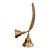 1980s Double Brass Bell With Feather Handle For Sale
