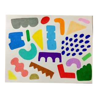 Original "Decadence" Ink on Paper Painting For Sale