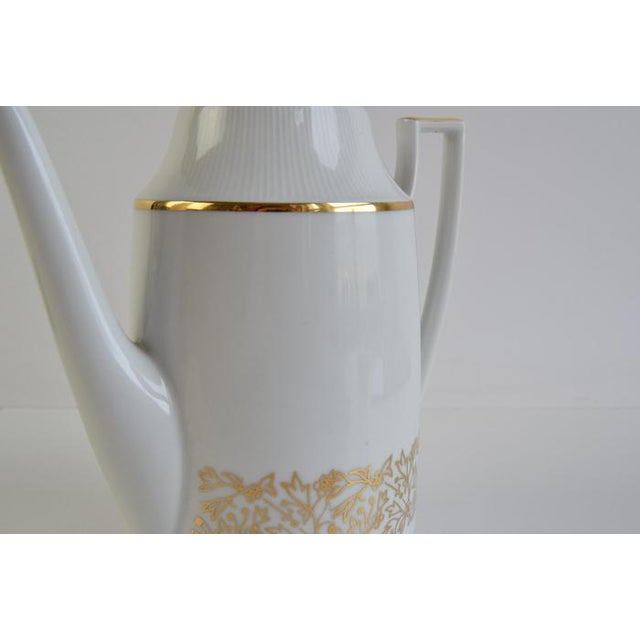 Gold Mid-Century Porcelain Coffee Pot from Birkenhammer, Former Czechoslovakia, 1969 For Sale - Image 8 of 12