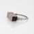 70s Vintage Diamond Cube Ring Onyx Enamel Sz 7 Platinum Fine Estate Jewelry For Sale - Image 4 of 6