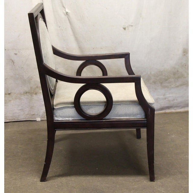 Late 20th Century Modern Style Wood Arm Chair For Sale - Image 5 of 7