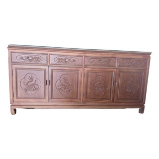 Traditional Asian / Oriental Modern / Vintage Ming-Style Credenza For Sale
