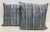 Pair of 20" Square Pillows With a Modern Gray & White Tie-Dye-Like Striped Pattern - Made in Uk. For Sale - Image 9 of 9