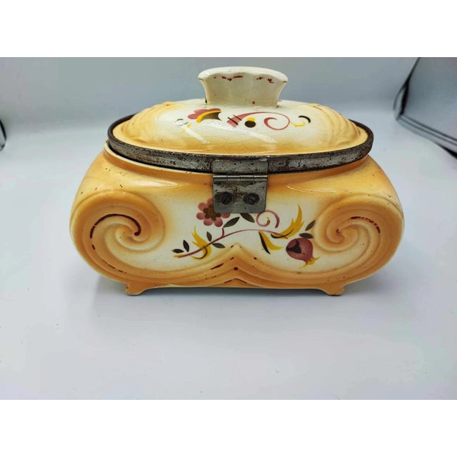 Art Deco Ceramic Chocolate Box, Czechoslovakia, 1920s For Sale - Image 3 of 9