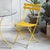 French Iron and Glass Garden Table with Folding Chairs, 1960, Set of 3 For Sale - Image 3 of 18