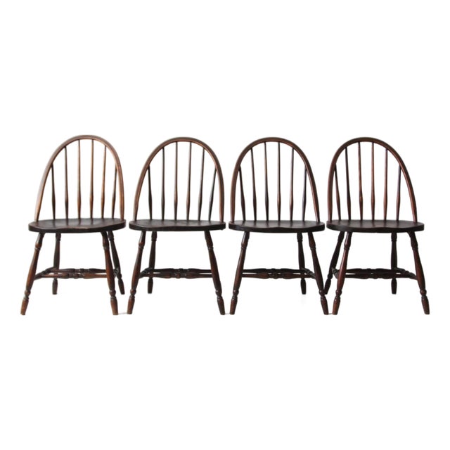 Antique Windsor Dining Chairs Set of 4 For Sale