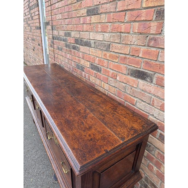 18th Century English Oak Dresser Base For Sale - Image 4 of 12