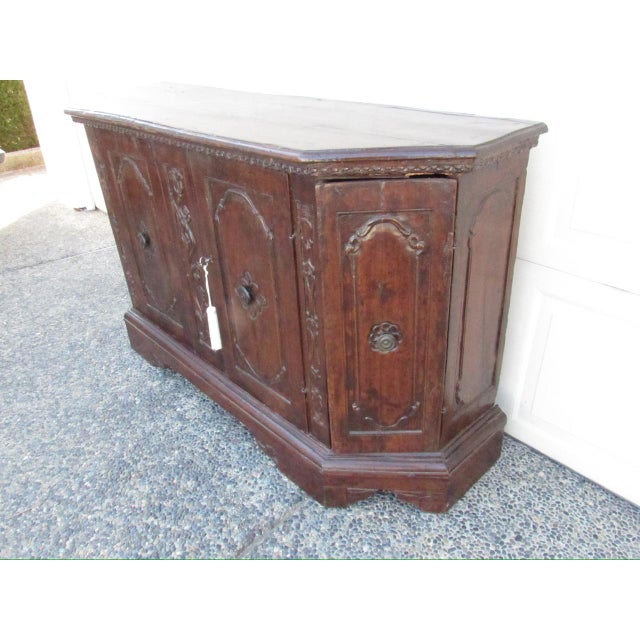 Rustic European 18th. Century Italian Walnut Credenza For Sale - Image 3 of 12