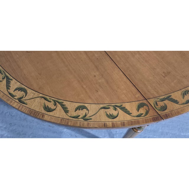 Vintage Painted Satinwood Pembroke Table, 1920 For Sale - Image 10 of 16
