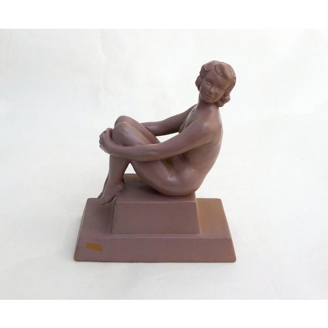 Art Deco Terracotta Sculpture of a Nude Bathing Woman, 1920s For Sale - Image 14 of 14