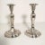 Metal Neoclassical Candlesticks in Silver, Set of 2 For Sale - Image 7 of 7